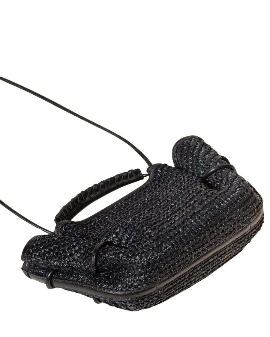 Hereu Crossbody bags Arta Mini Rafia Mini Bag in zwart