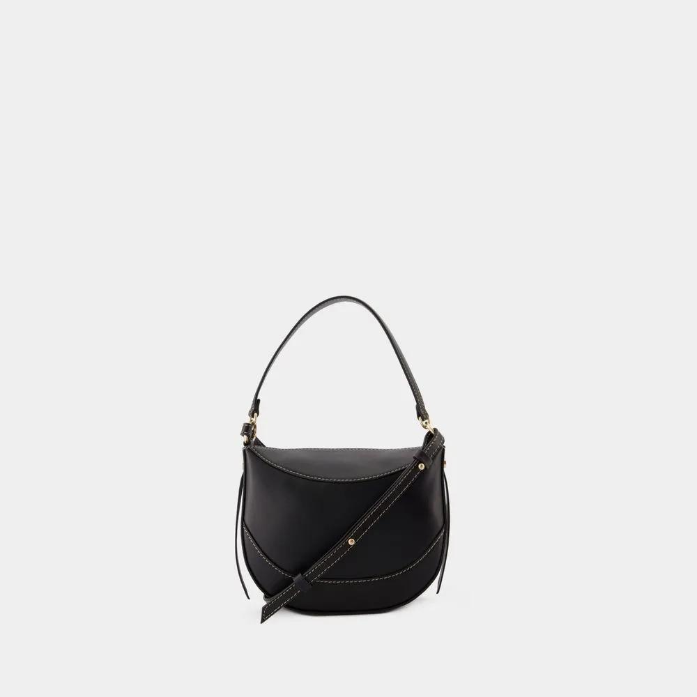 Vanessa Bruno Shoppers Mini Daily Shoulder Bag Leather Black in zwart