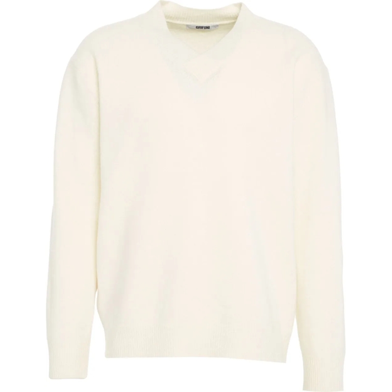 Grifoni  Sweater with v-neck weiß