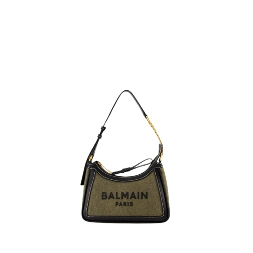 Balmain B-Army Shoulder Bag - Canvas - Khaki/Black Green Sac à bandoulière