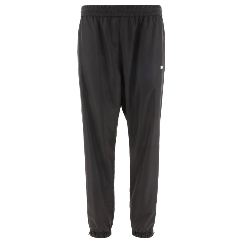 MSGM joggingbroek Relaxed Fit Black Joggers With Mid-Rise Waist Black