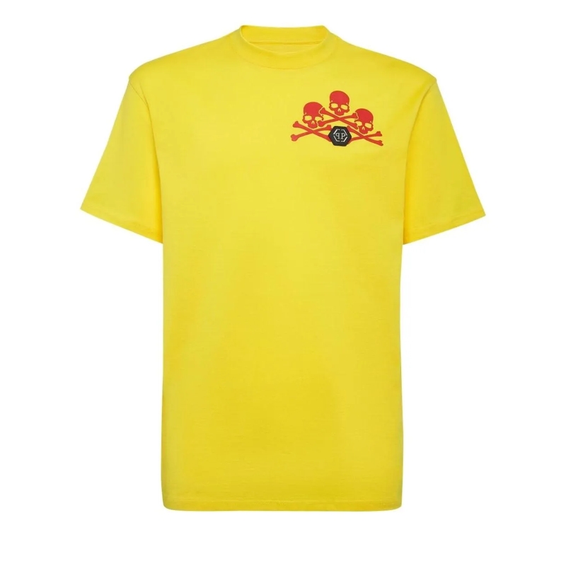 Philipp Plein T-Shirt T-Shirt Skull gelb