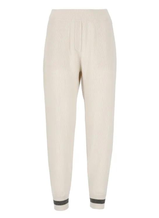 Brunello Cucinelli - Ivory Cashmere Pants - Größe M - weiß