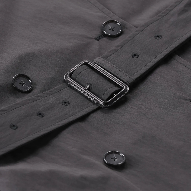 TOTEME Manteau d'hiver Trenchcoat aus Baumwollmix grau(Image 4)