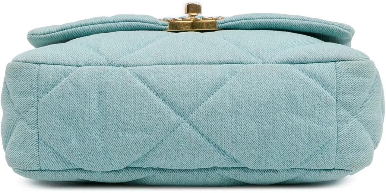 Chanel Shoppers Medium Denim 19 Flap in blauw
