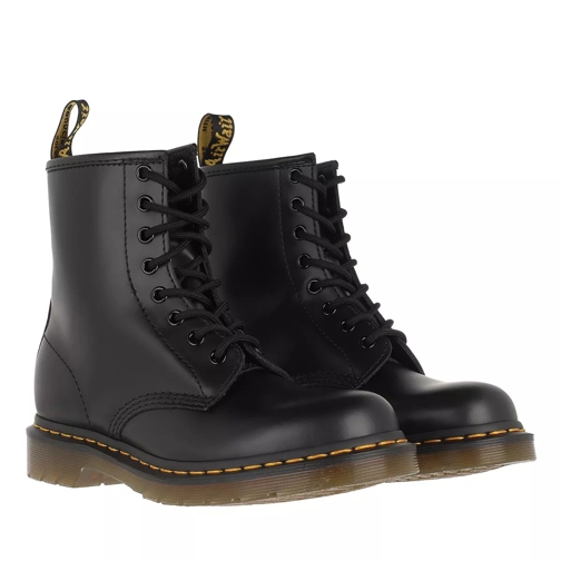 Dr. Martens 1460 Black Smooth Leather 8 Eye Boot Black Lace up Boots