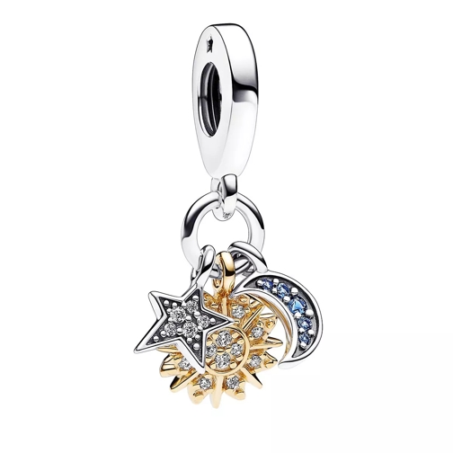 Pandora Two-tone Celestial Triple Dangle Charm Blue Hanger