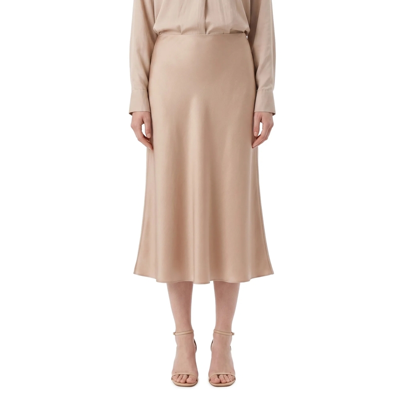 Luisa Cerano Jupe longue Maxirock aus Satin orange(Image 2)