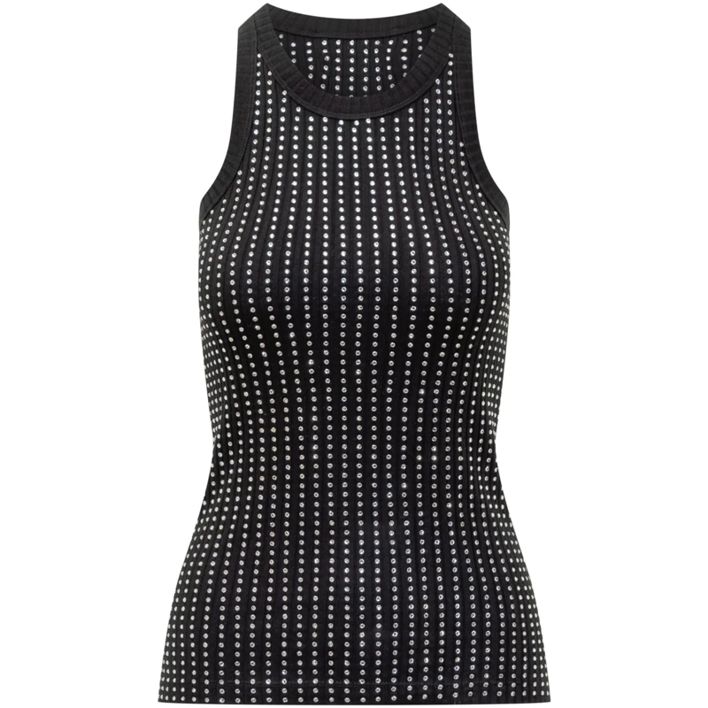 The Attico Top Canotta Thermostrass schwarz