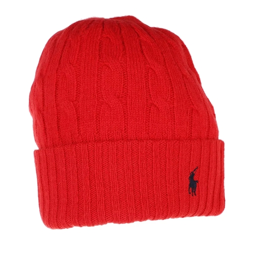 Polo Ralph Lauren Classiccable Hat Cold Weather Red Wollmütze