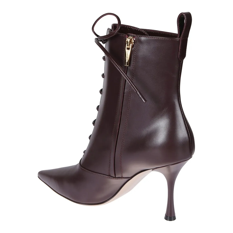 Gianvito Rossi Stiefel Refined Ankle Boot With Pointed Toe And Kitten Hee Burgundy
