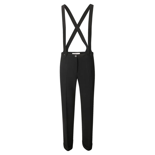 Alberto Biani  Straight Leg Suspender Trousers Black