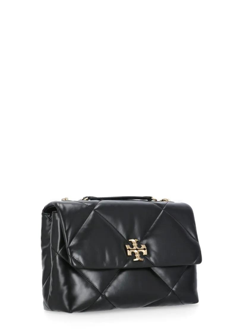 TORY BURCH Hobo bags Black Matelassé Leather "Kira" Shoulder Bag in zwart
