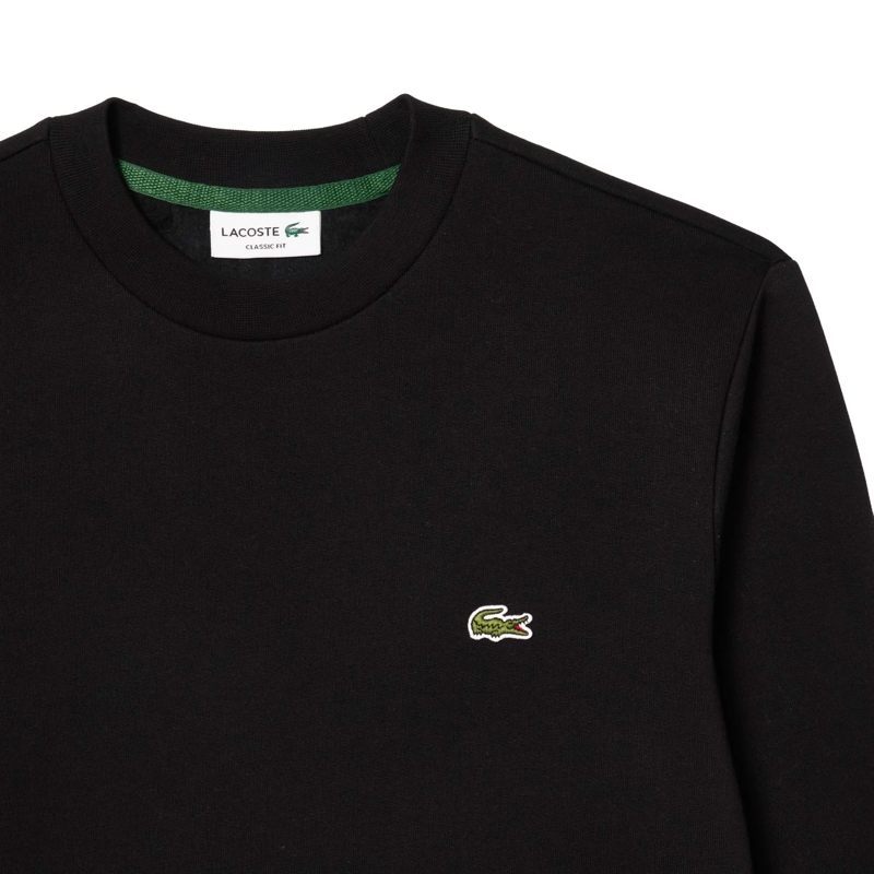 Lacoste  Lacoste LACOSTE Herren Sweatshirt, Rundhals - Flee schwarz(Image 2)