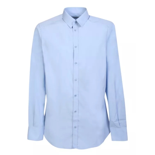 Dolce&Gabbana Light Blue Essential Cotton Shirt Neutrals 