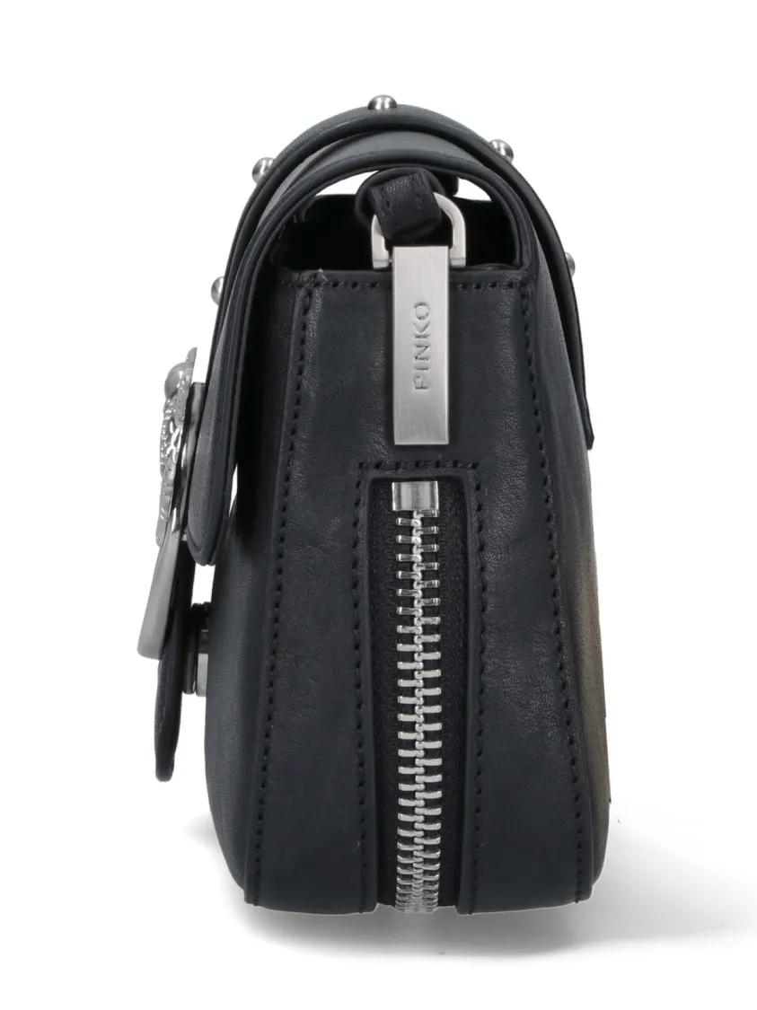 Thumbnail - Pinko Hobo Bags - Minimalist Black Handbag With Structured Shape - Gr. unisize - in Schwarz - für Damen