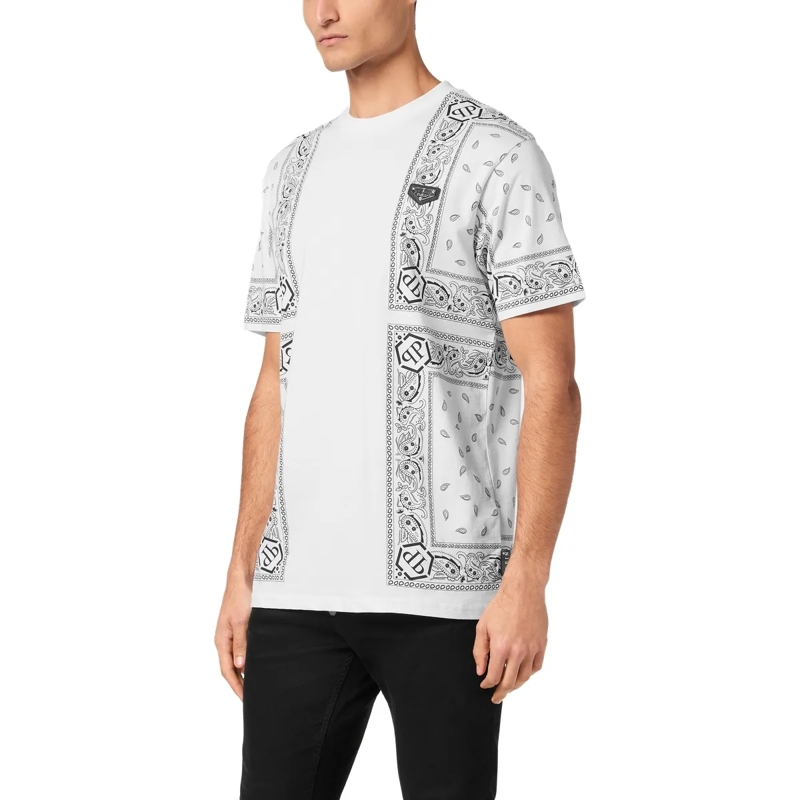 Philipp Plein T-Shirt T-Shirt Paisley weiss(Image 4)