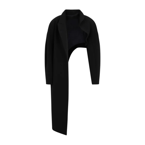 Alaia Übergangsmäntel Around Half Noir Polyamide Coat Black