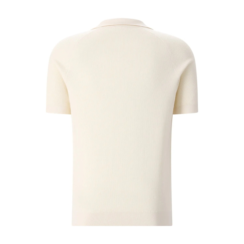 PROFUOMO Polohemd Gestricktes Poloshirt aus Baumwolle dunkelblau(Image 2)