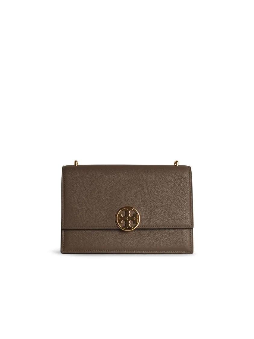 Tory Burch Shopper - Miller%27 Black Leather Crossbody Bag - Gr. unisize - in Braun - für Damen