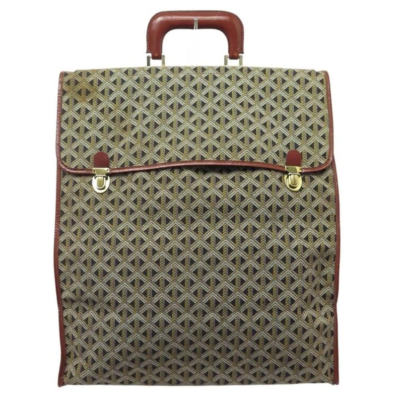GOYARD Weekender VINTAGE GOYARD FALTBARE REISETASCHE AUS CANVAS UND schwarz