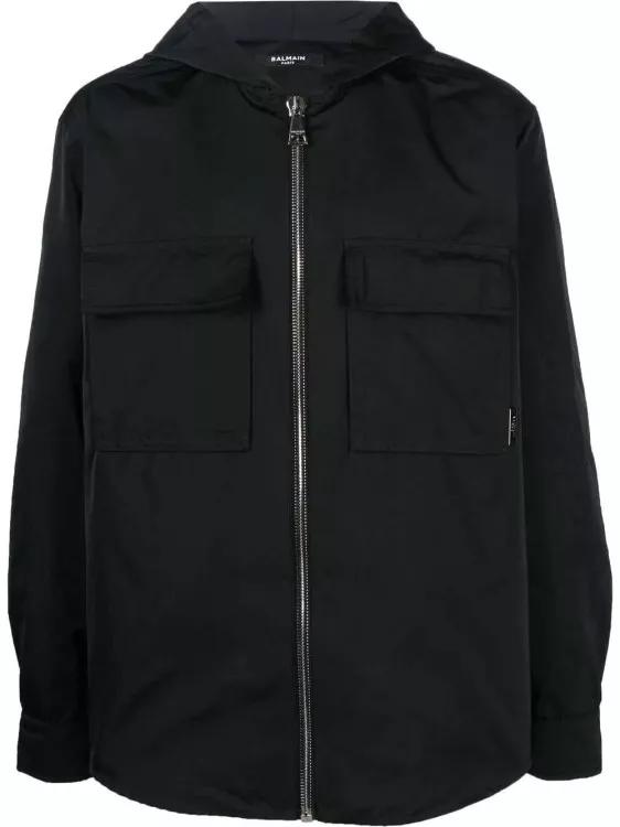 Balmain - Cargo Hooded Lightweight Jacket - Größe 48 - black