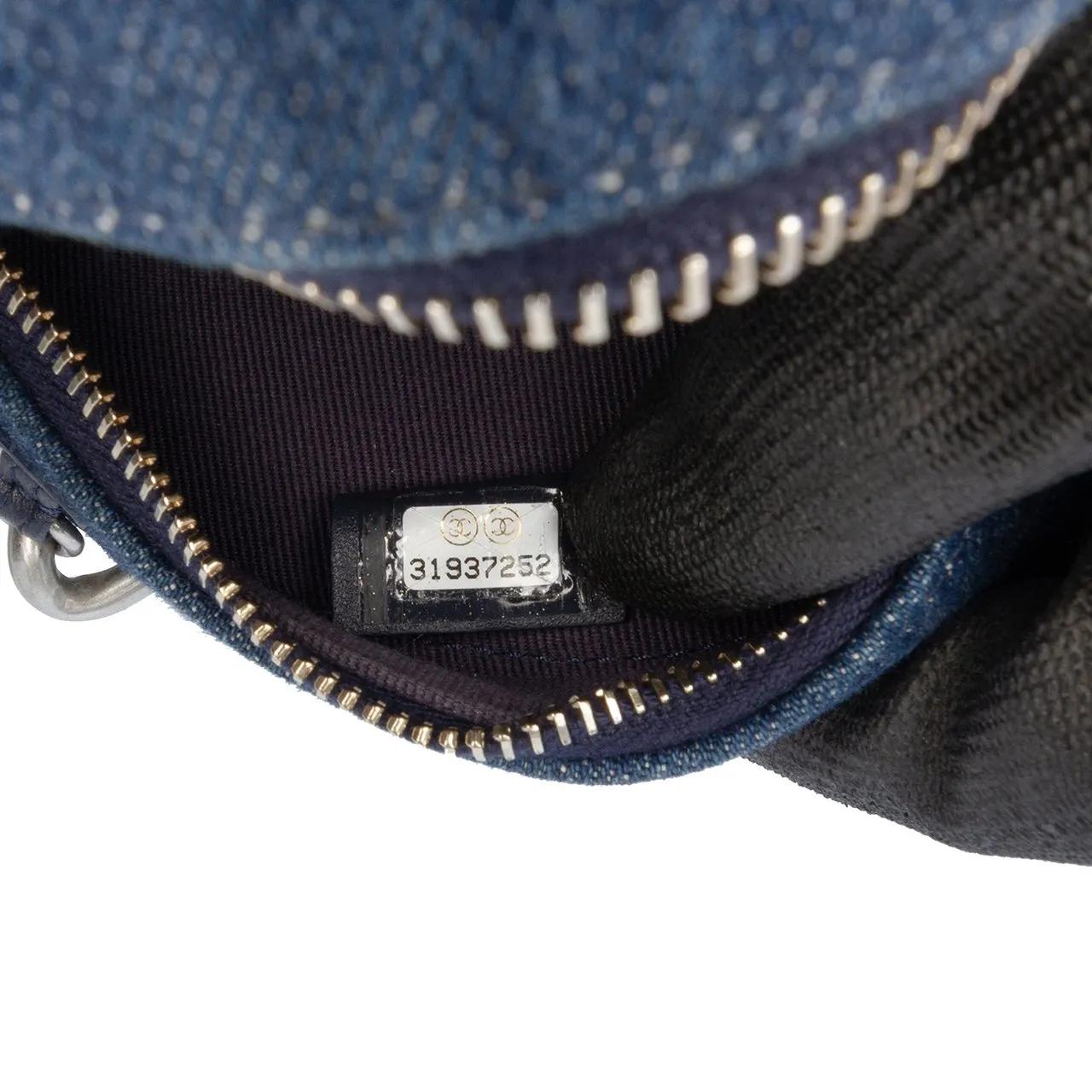 Thumbnail - Chanel Hobo Bags - Denim 19 Round Clutch with Chain - Gr. unisize - in Blau - für Damen