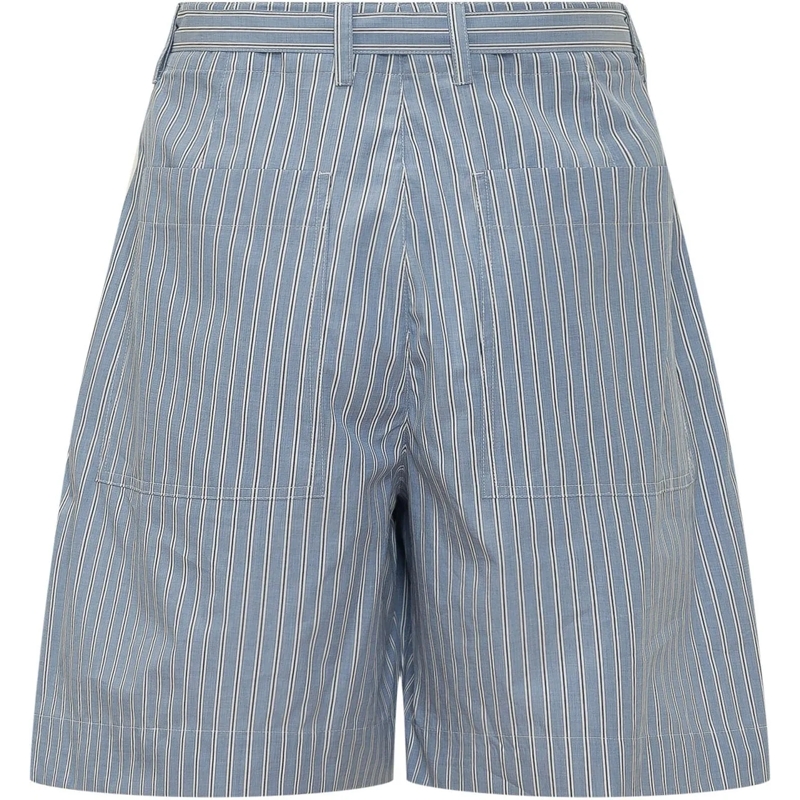 Givenchy Shorts Bermuda a Righe con Cintura da Annodare hellblau(Image 2)