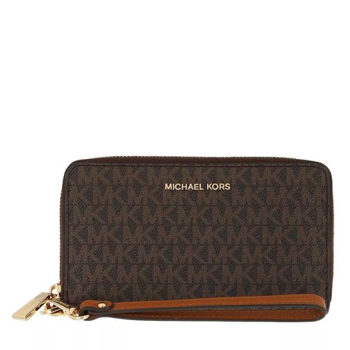 MICHAEL Michael Kors Large Flat Phone Case Brown Sac pour téléphone portable
