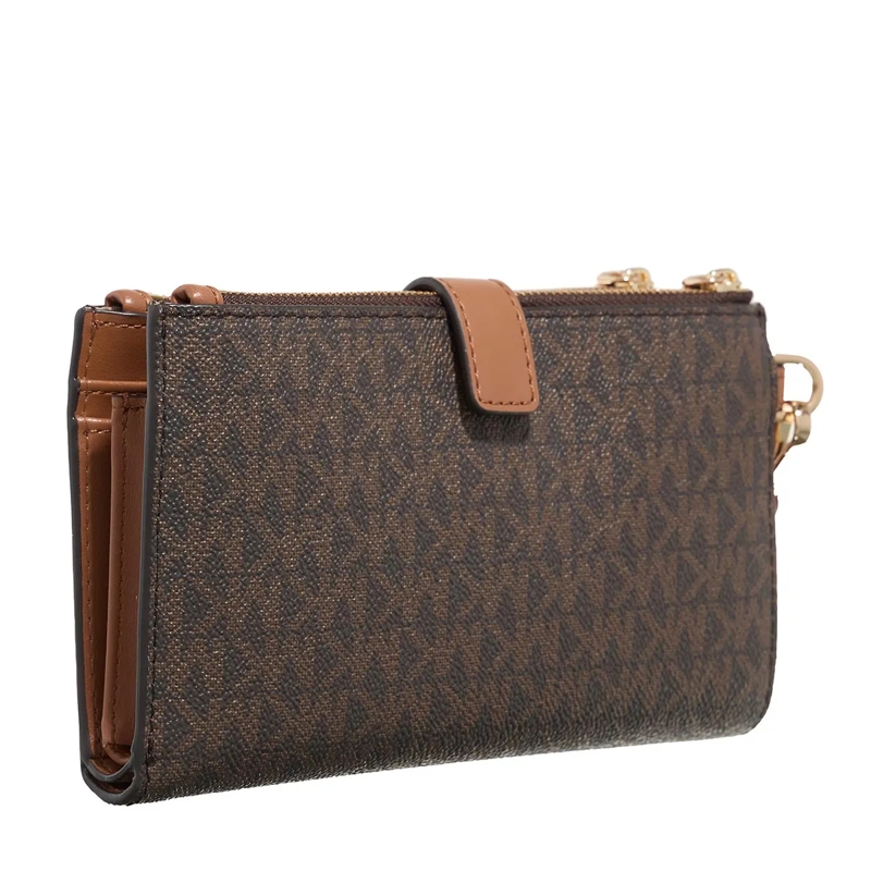 MICHAEL Michael Kors Portefeuille à deux volets Dblzp Wristlet Brown(Image 3)