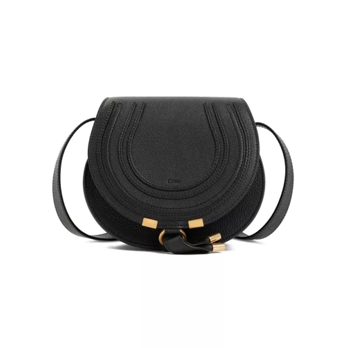 Chloé Black Marcie Small Saddle Bag Black Crossbody Bag