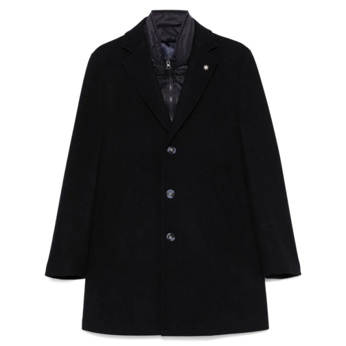 Manuel Ritz Wintermäntel Layered Navy Blue Single-Breasted Coat Blue