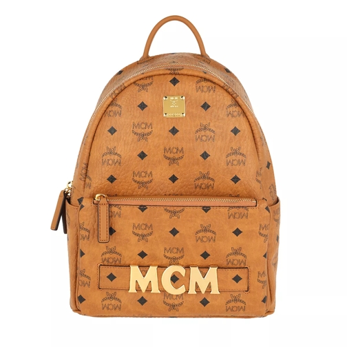 MCM Trilogie Stark Backpack Small Cognac Backpack