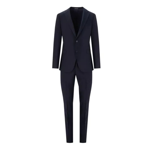 Emporio Armani Blue Single Breasted Suit Blue 