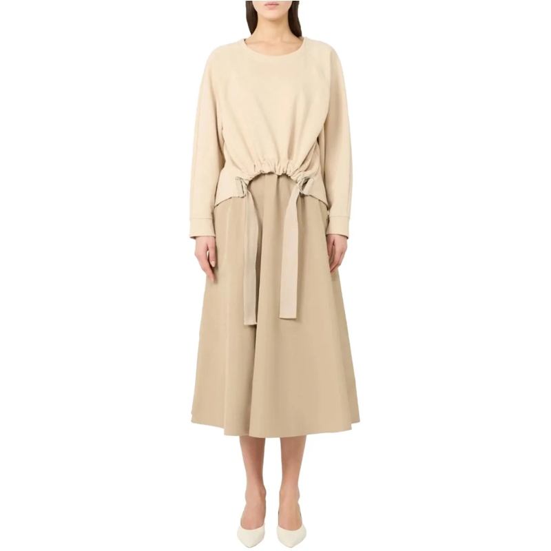 Max Mara Midikleid Max Mara Weekend Wkddestino Jurken Lichtbruin 2615 braun(Image 2)