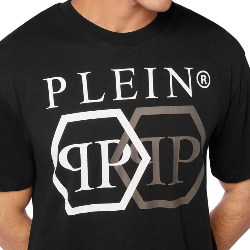 Philipp Plein T-Shirt T-Shirt Hexagon Mit Schmucksteinen schwarz(Image 5)