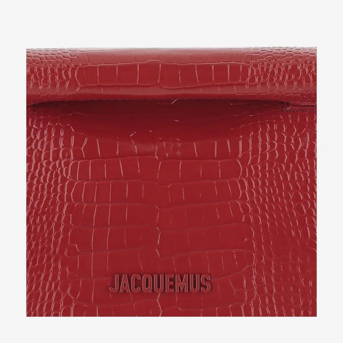 Jacquemus Clutches La Petite Pochette Rond Carré in rood