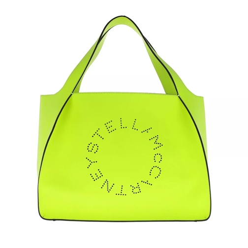 Stella McCartney Logo Shopper Bag Flyo Yellow Shoppingväska