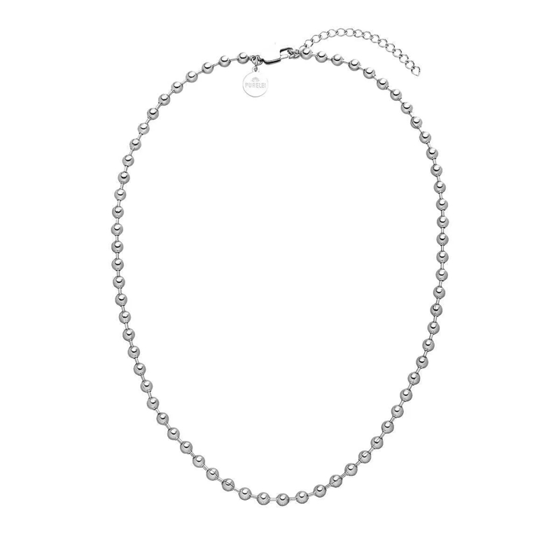 Purelei Mittellange Halskette Kette Bubble silber