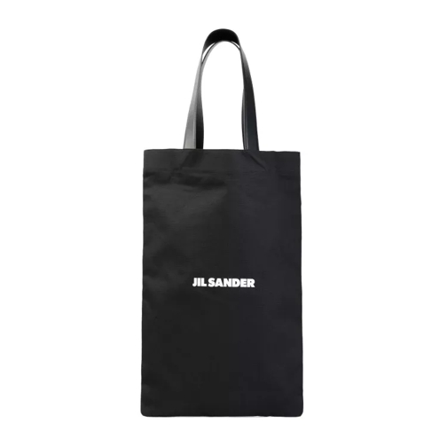 Jil Sander Book Tote In Black Black Rymlig shoppingväska