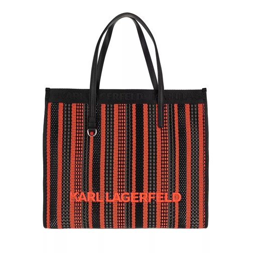 Karl Lagerfeld K/Skuare Tote Braided A728 Orange Rymlig shoppingväska