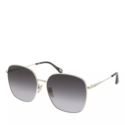 Chloé CH0076SK-003 58 Sunglass Woman Metal Silver-Silver-Grey Sunglasses