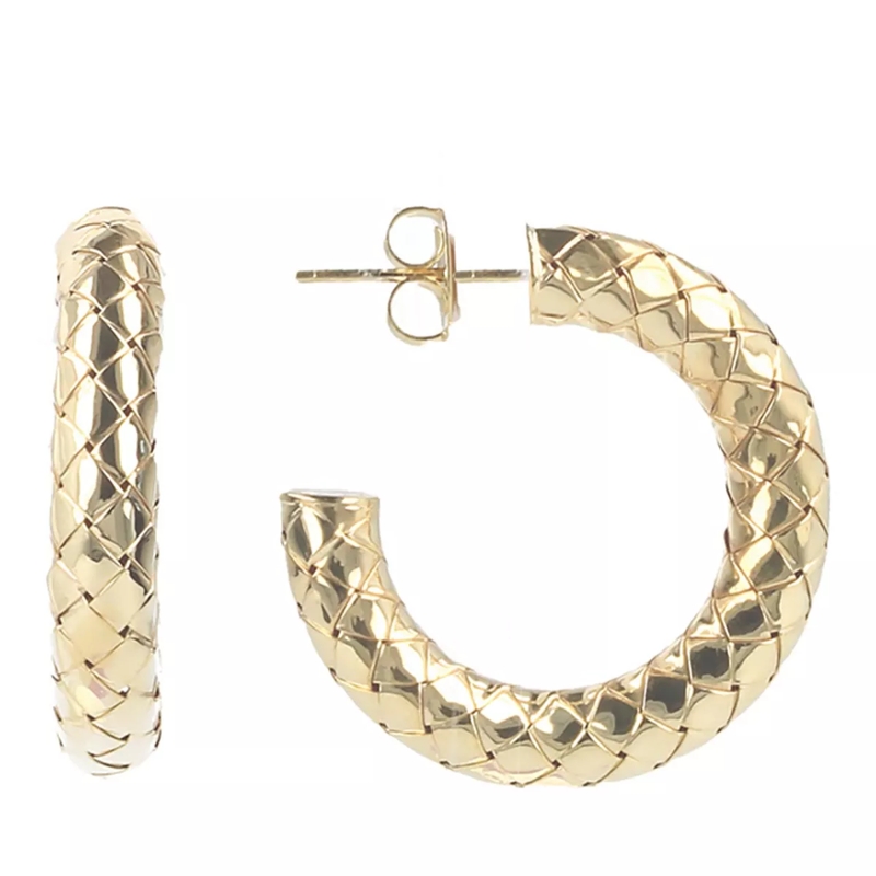 LOTT.gioielli Creolen Earring Cobra creole round M Gold