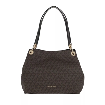Michael Kors Lg Shldr Tote Brown Blk Fourre tout