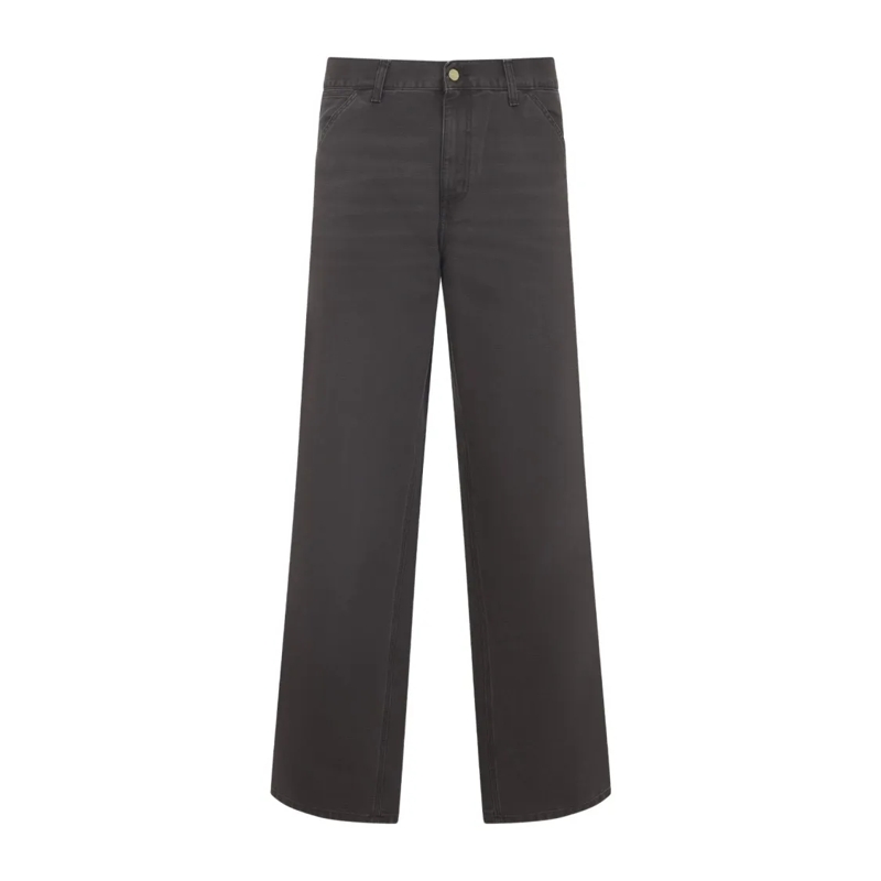 Carhartt Wip Jeans Relaxed Fit Organic Cotton Trousers Grey
