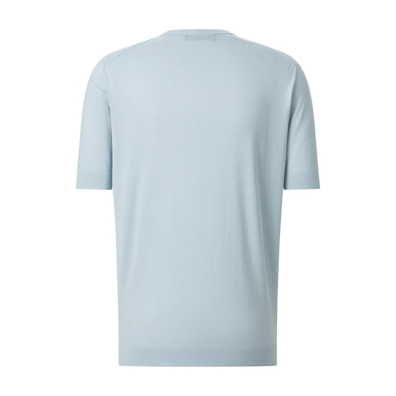 FILIPPO DE LAURENTIIS T-Shirt T-Shirt aus Crêpe-Baumwolle blau(Image 6)