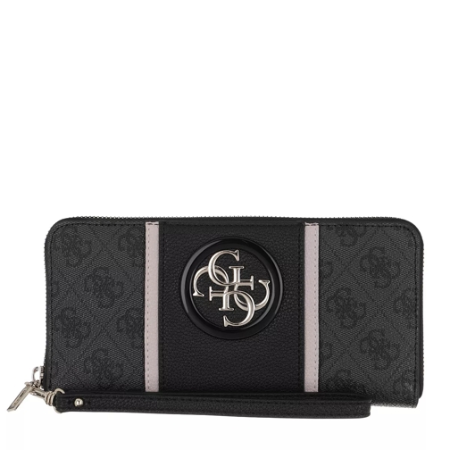 Guess Open Road Wallet Large Zip Around Coal Portefeuille continental