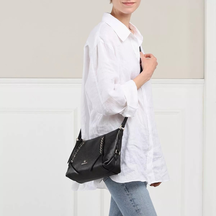 Michael Kors Md Messenger Black Crossbody Bag