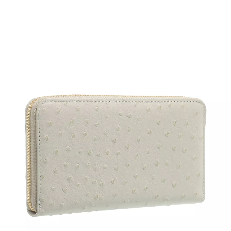 Coccinelle Portemonnaie mit Zip-Around-Reißverschluss Metallic Ostrich Wallet Gelso(Image 3)
