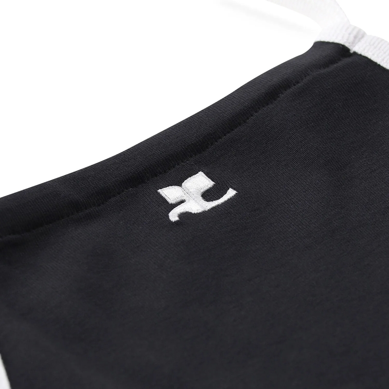 Courrèges Top Neckholder Top mit Logo schwarz(Image 4)